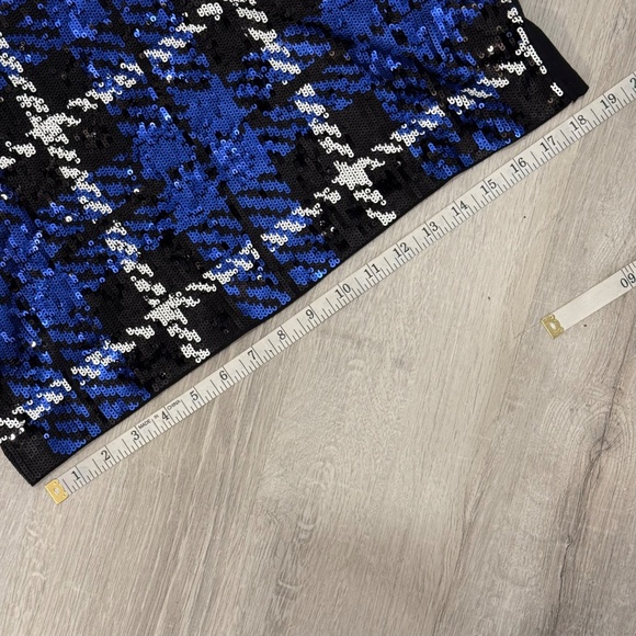 Michael Kórs Sequin Front Plaid Top Size Small - Picture 11 of 16